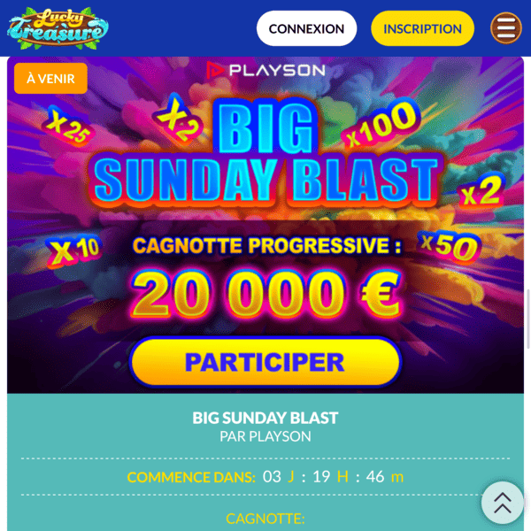 Lucky Treasure Casino — Grille de jeux Manga & Néon